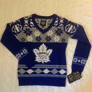 Toronto Maple Leafs V-Neck Sweater (S)